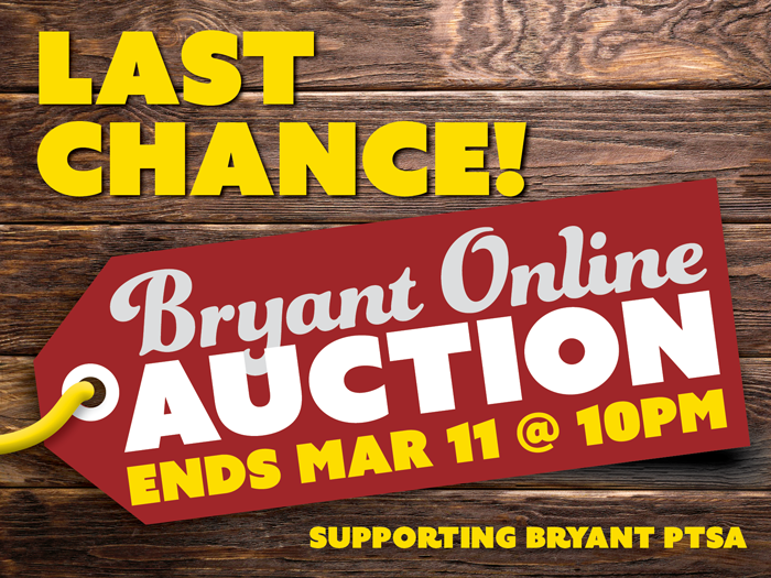 Last Chance! Auction ends Mar 11 at 10pm